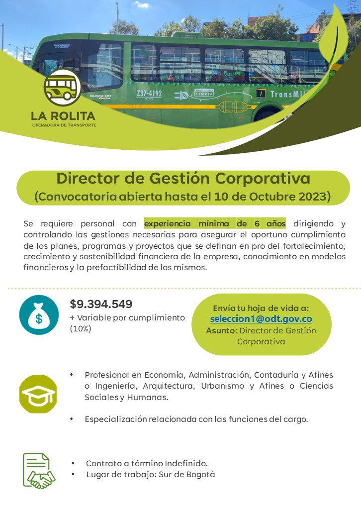 Oferta Laboral Director de Gestión Corporativa